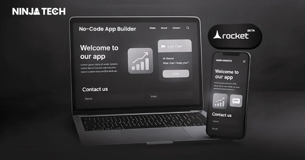 Build fully functional web app without coding using Rocket AI no-code platform
