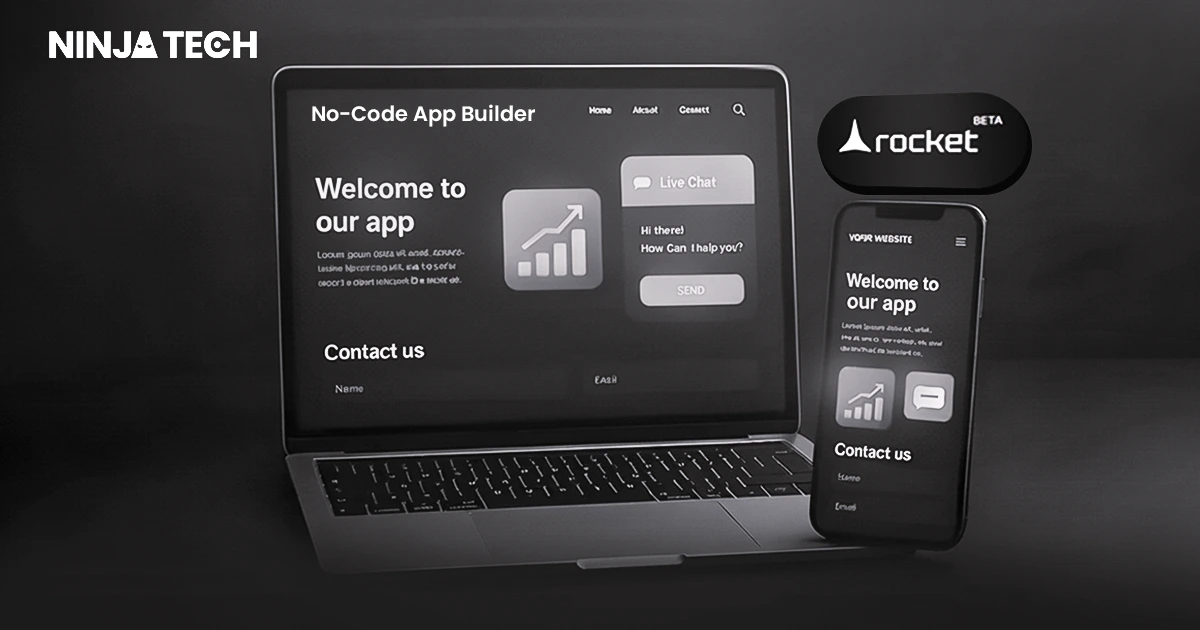 Build fully functional web app without coding using Rocket AI no-code platform