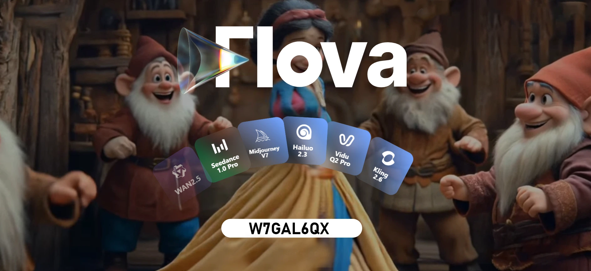 Flova AI video generator interface showing AI-powered video creation tools and storyboard features"